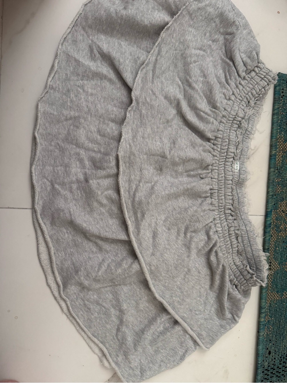aerie Light Gray Layered Elastic Waist Skirt